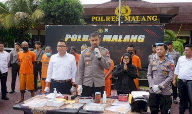 Dua-Pekan,-Polres-Malang-Berhasil-Ungkap-18-Kasus-Pencurian-dan-Amankan-10-Tersangka